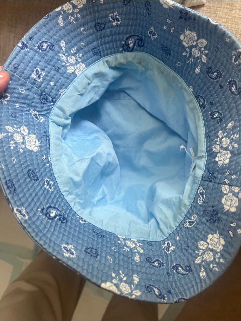 ivory ella Blue Floral Paisley Bucket Hat - Picture 3 of 3